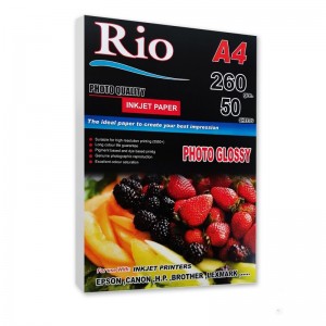کاغذ فتو گلاسه ریو سایز A4 وزن 260 گرم 50 برگ