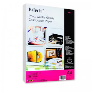 کاغذ فتوگلاسه بایتک سایز A4 وزن 115 گرم 100 برگ