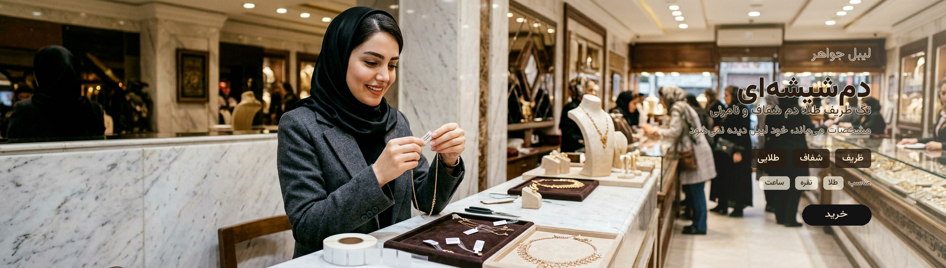 لیبل جواهر دم شیشه ای Jewelry Tag